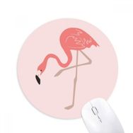 Dıythinker Ayakta Duran Flamingo Desenli Baskılı Yuvarlak Kaymaz Kauçuk Mouse Pad