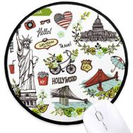 Dıythinker Bahar Özgürlük Beyaz Saray ABD Graffiti Yuvarlak Kaymaz Mouse Pad