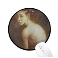 Dıythinker Bakış Geri XJJ Yağlıboya Yuvarlak Kaymaz Mouse Pad