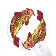 Dıythinker Balık Burç Sembolü Baskılı Yuvarlak Kaymaz Kauçuk Mouse Pad