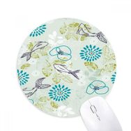 Dıythinker Balık Yaprakları Çiçek Mavi Hayvan Baskılı Yuvarlak Kaymaz Kauçuk Mouse Pad