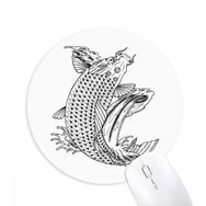 Dıythinker Balık Yüzme Hızlı Umut Şans Baskılı Yuvarlak Kaymaz Kauçuk Mouse Pad