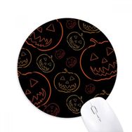 Dıythinker Balkabağı Fayans Desenli Cadılar Bayramı Baskılı Yuvarlak Kaymaz Kauçuk Mouse Pad