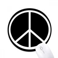 Dıythinker Barış Sembolü Nükleer Savaş Önleyici Desen Baskılı Yuvarlak Kaymaz Kauçuk Mouse Pad
