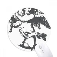 Dıythinker Barok Açı Modern İllüstrasyon Desen Baskılı Yuvarlak Kaymaz Kauçuk Mouse Pad