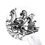 Dıythinker Barok Sanat Dekorasyonu Modern Desen Baskılı Yuvarlak Kaymaz Kauçuk Mouse Pad