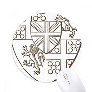 Dıythinker Barok Sanat Kalkanı Aslan İllüstrasyon Patter Baskılı Yuvarlak Kaymaz Kauçuk Mouse Pad