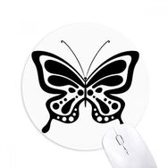 Dıythinker Basit Çizgi Film Siyah Kelebek Baskılı Yuvarlak Kaymaz Kauçuk Mouse Pad