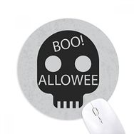 Dıythinker Basit Kafatası Cadılar Bayramı Baskılı Yuvarlak Kaymaz Kauçuk Mouse Pad