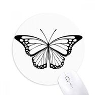 Dıythinker Basit Siyah Kelebek Numune Baskılı Yuvarlak Kaymaz Kauçuk Mouse Pad