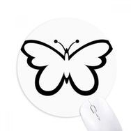 Dıythinker Basit Siyah Uçan Siyah Kelebek Baskılı Yuvarlak Kaymaz Kauçuk Mouse Pad
