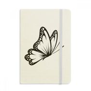 Dıythinker Basit Vintage Kelebek Siyah Kumaş Sert Kapak A5 Defter