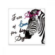 Dıythinker Basit Zebra Resim Mektubu Hayvan 15x15 cm Seramik Karo