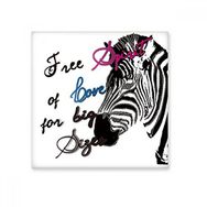 Dıythinker Basit Zebra Resim Mektubu Hayvan Seramik 10x10 cm Seramik Karo