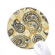 Dıythinker Baskı Tekrarı Kumaş Haki Renkli Sanat Baskılı Yuvarlak Kaymaz Kauçuk Mouse Pad