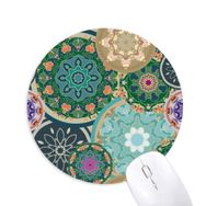 Dıythinker Baskı Tekrarlama Kumaş Renkli Dairesel Sanat Baskılı Yuvarlak Kaymaz Kauçuk Mouse Pad