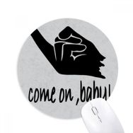 Dıythinker Baştan Çıkarma Silüeti Kişiselleştirilmiş Jest Baskılı Yuvarlak Kaymaz Kauçuk Mouse Pad