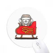 Dıythinker Bastet Mısır Noel Kızağı Baskılı Yuvarlak Kaymaz Kauçuk Mouse Pad