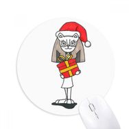 Dıythinker Bastet Noelsi Fiyonk Şapka Baskılı Yuvarlak Kaymaz Kauçuk Mouse Pad