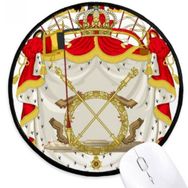Dıythinker Belçika Ulusal Amblem Ülke Yuvarlak Kaymaz Mouse Pad