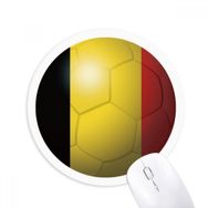 Dıythinker Belçika Ulusal Bayrak Futbol Dünya Kupası Baskılı Yuvarlak Kaymaz Kauçuk Mouse Pad