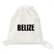Dıythinker Belize Ülke Adı Siyah Kanvas İpli Sırt Çantası