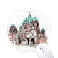 Dıythinker Berlin Katedrali Almanya'da Baskılı Yuvarlak Kaymaz Kauçuk Mouse Pad