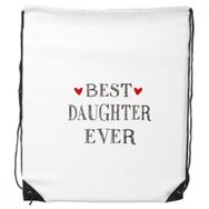 Dıythinker Best Daughter Ever Alıntı Kalp İpli Sırt Çantası
