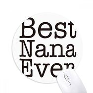 Dıythinker Best Ever İngilizce Harfler Desen Baskılı Yuvarlak Kaymaz Kauçuk Mouse Pad