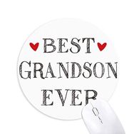 Dıythinker Best grandson ever ı Akrabalar Baskılı Yuvarlak Kaymaz Kauçuk Mouse Pad