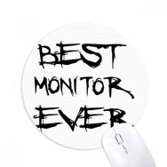 Dıythinker Best Moniter Ever Mezuniyet Sezonu Baskılı Yuvarlak Kaymaz Kauçuk Mouse Pad