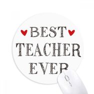 Dıythinker Best Teacher Ever Quote Saygın Baskılı Yuvarlak Kaymaz Kauçuk Mouse Pad