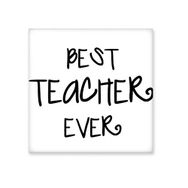 Dıythinker Best Teacher Ever Words Alıntılar Öğrenciler Love Seramik Bisque Fayans Dekorasyon 10x10 cm Seramik Karo