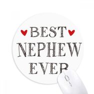 Dıythinker Best yeğeni ever ı Akrabalar Baskılı Yuvarlak Kaymaz Kauçuk Mouse Pad
