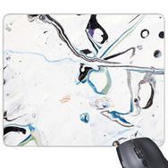 Dıythinker Beyaz Arka Plan Dağınık Hatlar Post-Modern Soyut Resim Dikdörtgen Kaymaz Kauçuk Mouse Pad