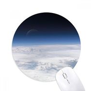 Dıythinker Beyaz Bulutlar Katman Atmosfer Baskılı Yuvarlak Kaymaz Kauçuk Mouse Pad