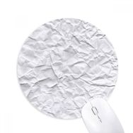 Dıythinker Beyaz Düzensiz Puckers Zarif Desen Baskılı Yuvarlak Kaymaz Kauçuk Mouse Pad