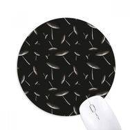 Dıythinker Beyaz Karahindiba Çiçekleri Bitkiler Baskılı Yuvarlak Kaymaz Kauçuk Mouse Pad