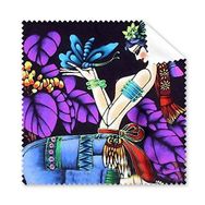 Dıythinker Beyaz Lavanta Katlar Zarif Soyut Sanat İllüstrasyonu 15x15 cm Seramik Karo