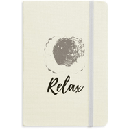 Dıythinker Beyaz Mürekkep Soyut Bitkiler Sanat Kumaş Sert Kapak A5 Defter