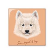 Dıythinker Beyaz Samoyed Köpek Evcil Hayvan 10x10 cm Seramik Karo