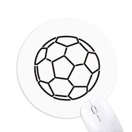 Dıythinker Beyaz Siyah Futbol Futbol Spor Baskılı Yuvarlak Kaymaz Kauçuk Mouse Pad