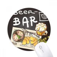 Dıythinker Biftek Bar Fransa Tost Bira Baskılı Yuvarlak Kaymaz Kauçuk Mouse Pad