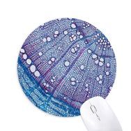 Dıythinker Bilim Bitkisi Mavi Hücre Desenli Baskılı Yuvarlak Kaymaz Kauçuk Mouse Pad