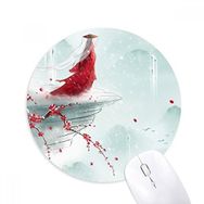 Dıythinker Bir Öpücük Çin Suluboya Baskılı Yuvarlak Kaymaz Kauçuk Mouse Pad