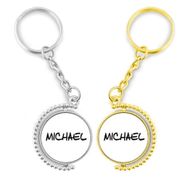 Dıythinker Bir Yazılmış Micheal Altın Metal Yüzük Anahtarlık