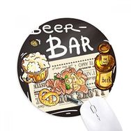 Dıythinker Bira Bar Gurme Ekmek Fransa Baskılı Yuvarlak Kaymaz Kauçuk Mouse Pad