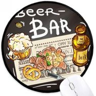 Dıythinker Bira Bar Gurme Ekmek Fransa Yuvarlak Kaymaz Mouse Pad