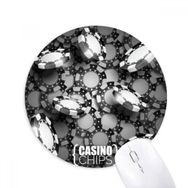 Dıythinker Birçok Chips Casino İllüstrasyon Desen Baskılı Yuvarlak Kaymaz Kauçuk Mouse Pad