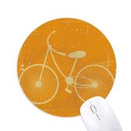 Dıythinker Bisiklet Spor İllüstrasyon Sarı Desen Baskılı Yuvarlak Kaymaz Kauçuk Mouse Pad